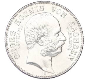 2 марки 1904 года Германия (Саксония) «Смерть Георга Саксонского» — Фото №1