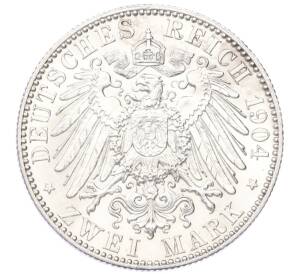 2 марки 1904 года Германия (Саксония) «Смерть Георга Саксонского» — Фото №2