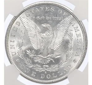 1 доллар 1881 года S США — в слабе NGC (MS63)