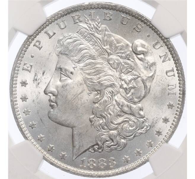 Монета 1 доллар 1883 года О США — в слабе NGC (MS63) (Артикул: M2-75832) — Фото №1