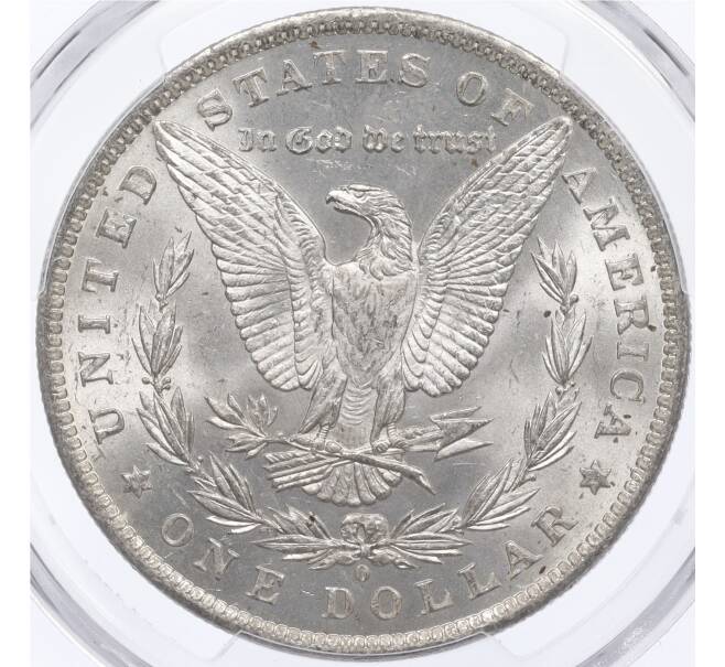 Монета 1 доллар 1884 года О США — в слабе PCGS (MS63) (Артикул: M2-75838) — Фото №2