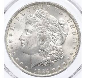 1 доллар 1884 года О США — в слабе PCGS (MS63) — Фото №1