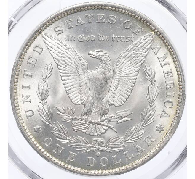 Монета 1 доллар 1884 года О США — в слабе PCGS (MS63) (Артикул: M2-75839) — Фото №2