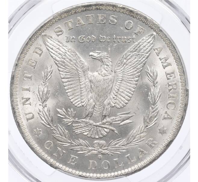 Монета 1 доллар 1884 года О США — в слабе PCGS (MS63) (Артикул: M2-75841) — Фото №2