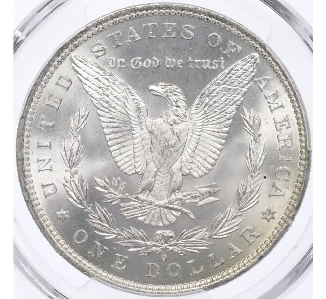 Монета 1 доллар 1884 года О США — в слабе PCGS (MS63) (Артикул: M2-75842) — Фото №2