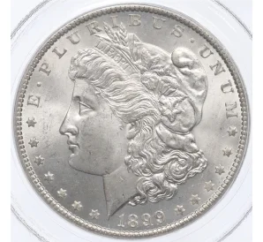 1 доллар 1899 года О США — в слабе PCGS (MS63)