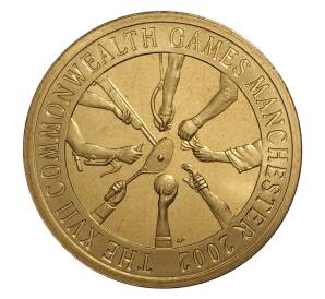 5 долларов 2002 года Австралия «XVII Игры Содружества» (теннисная ракетка в центре) — Фото №1