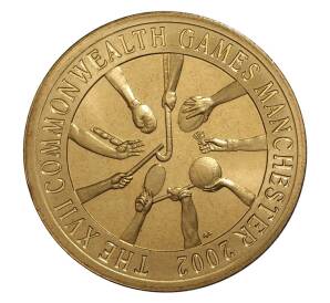 5 долларов 2002 года Австралия «XVII Игры Содружества» (клюшка в центре) — Фото №1