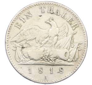 1 талер 1818 года A Пруссия — Фото №2