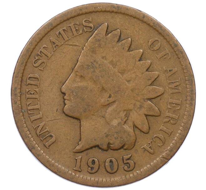 Монета 1 цент 1905 года США (Артикул: M2-76034) — Фото №1