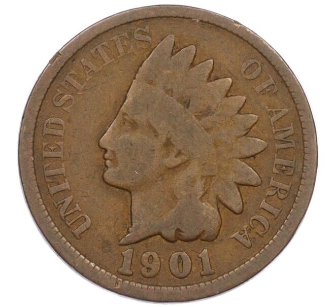 Монета 1 цент 1901 года США (Артикул: M2-76061) — Фото №1