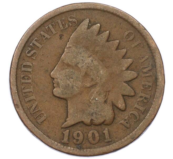 Монета 1 цент 1901 года США (Артикул: M2-76071) — Фото №1