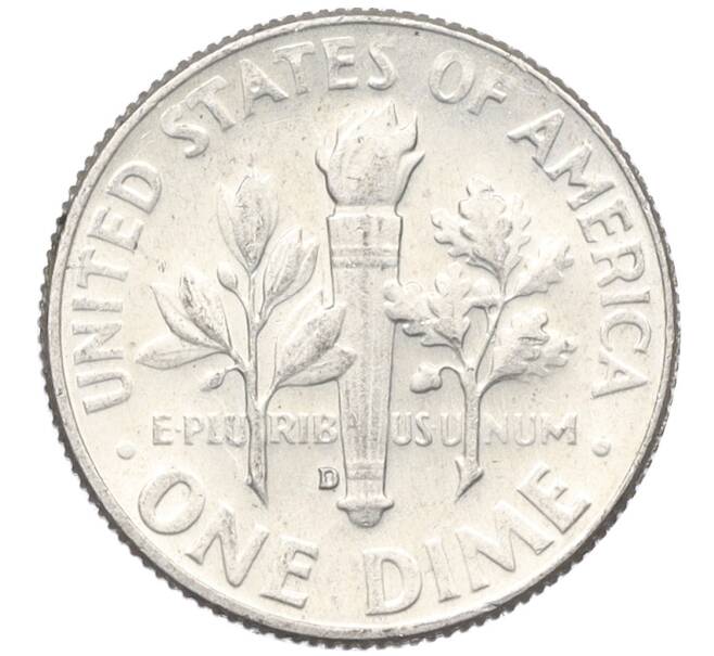 Монета 1 дайм (10 центов) 1964 года D США (Артикул: M2-76317) — Фото №2
