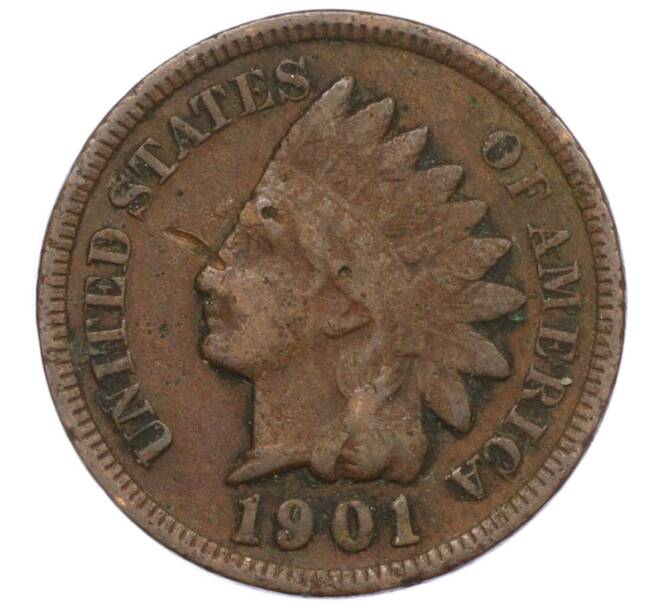 Монета 1 цент 1901 года США (Артикул: M2-76136) — Фото №1