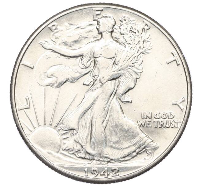 Монета 1/2 доллара (50 центов) 1942 года США (Артикул: M2-76146) — Фото №1
