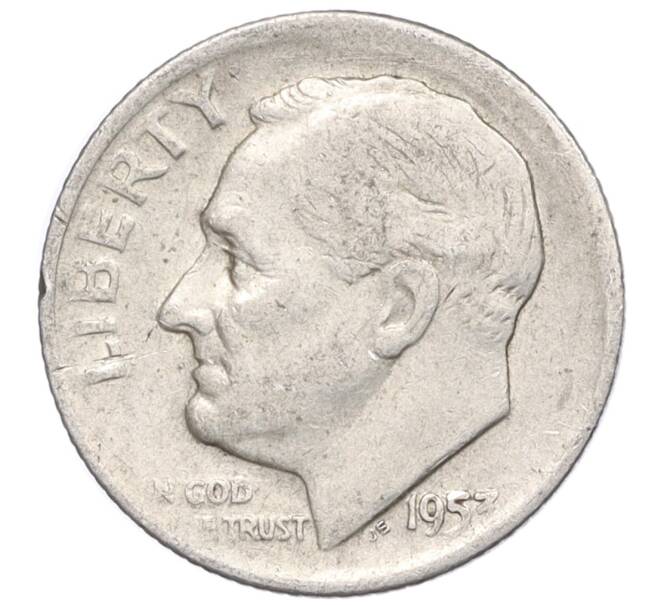 Монета 1 дайм (10 центов) 1953 года D США (Артикул: M2-76201) — Фото №1