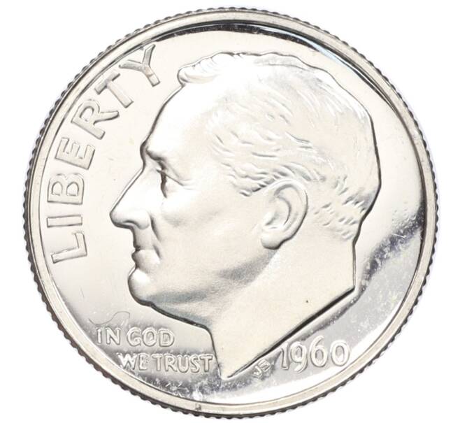 Монета 1 дайм (10 центов) 1960 года США (Артикул: M2-76223) — Фото №1
