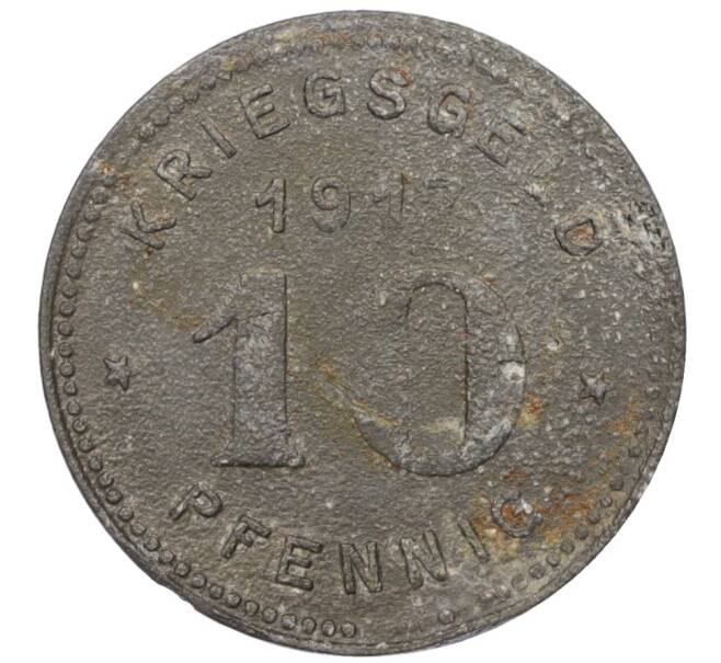 Монета 10 пфеннигов 1917 года Германия — город Виттен (Нотгельд) (Артикул: K12-25191) — Фото №2