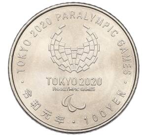 100 йен 2019 года Япония «XVI летние Паралимпийские игры 2020 в Токио — Атлетика» — Фото №2