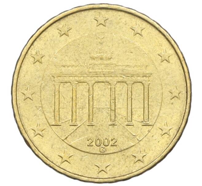 Монета 10 евроцентов 2002 года G Германия (Артикул: T11-09590) — Фото №1