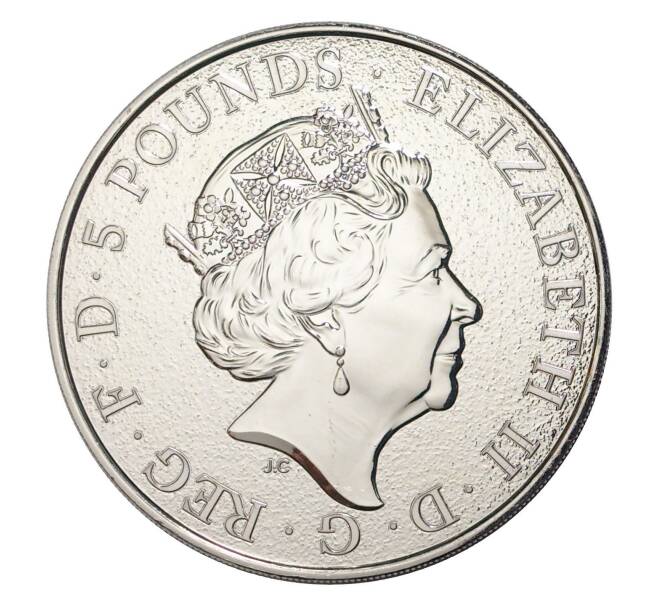 Монета 5 фунтов 2017 года Великобритания «Звери Королевы — Дракон Уэльса» (Артикул M2-7666)