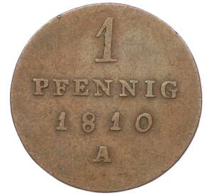 1 пфенниг 1810 года Бранденбург-Пруссия — Фото №1
