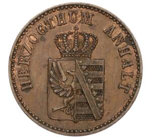 3 пфеннига 1861 года А Ангальт-Бернбург — Фото №2