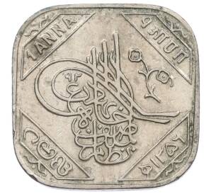 1 анна 1937 года (АН 1356) Хайдарабад — Фото №1