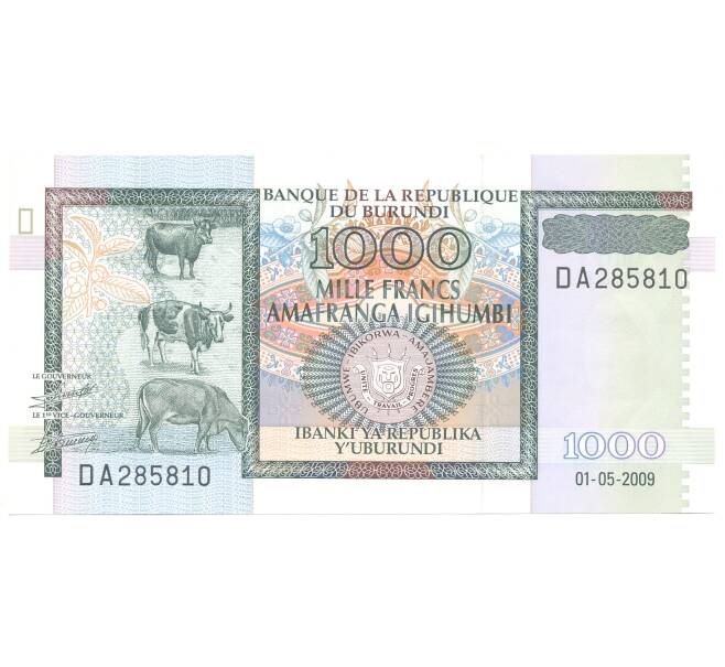 1000 франков 2009 года Бурунди (Артикул B2-3403)