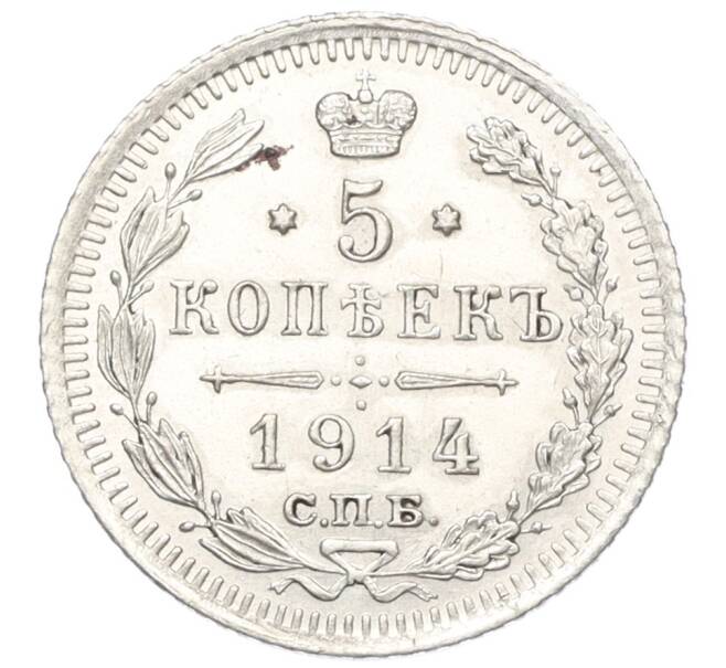 Монета 5 копеек 1914 года СПБ ВС (Артикул: K12-26031) — Фото №1