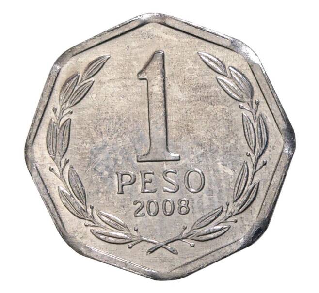 Монета 1 песо 2008 года Чили (Артикул M2-7676)