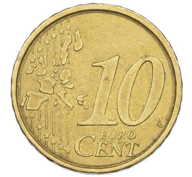 Монета 10 евроцентов 2002 года Италия (Артикул: K12-26789) — Фото №2