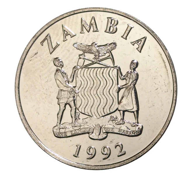 Монета 25 нгве 1992 года Замбия (Артикул M2-7687)