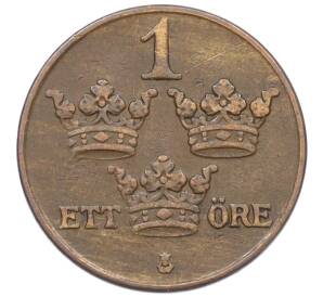 1 эре 1938 года Швеция — Фото №2
