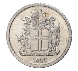 1 крона 1980 года Исландия — Фото №1