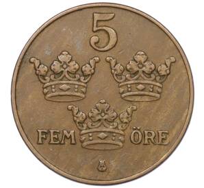 5 эре 1936 года Швеция — Фото №2