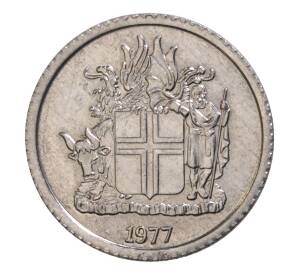 1 крона 1977 года Исландия — Фото №1