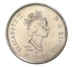 25 центов 2002 года Канада «День Канады — Кленовый лист» — Фото №2