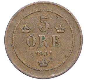 5 эре 1901 года Швеция — Фото №1