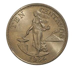 10 сентаво 1964 года Филиппины — Фото №1