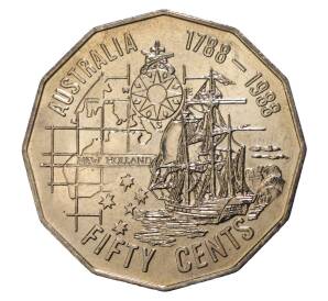 50 центов 1988 года Австралия «200 лет Австралии» — Фото №1