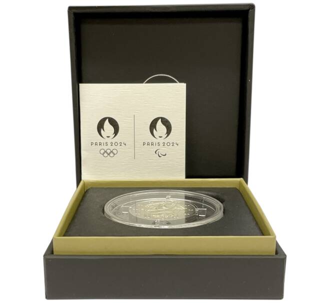 Монета 2 евро 2024 года Франция «XXXIII Олимпийские игры и XVII летние Паралимпийские игры в Париже 2024 года – Эйфелева башня» (Reversed Proof) (Артикул: M2-76495)