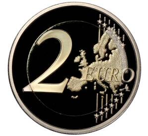 2 евро 2024 года Франция «XXXIII Олимпийские игры и XVII летние Паралимпийские игры в Париже 2024 года – Эйфелева башня» (Цветное покрытие) — Фото №2