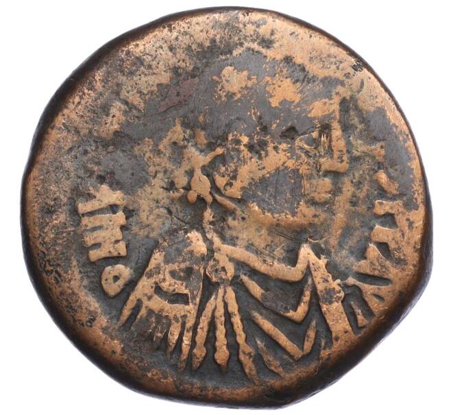 Монета Фоллис 527-565 года Византия — Юстиниан I (Артикул: T11-10377) — Фото №1