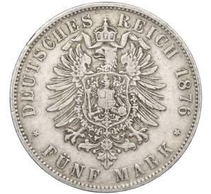 5 марок 1876 года D Германия (Бавария) — Фото №2