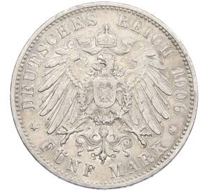 5 марок 1904 года F Германия (Вюртемберг) — Фото №2