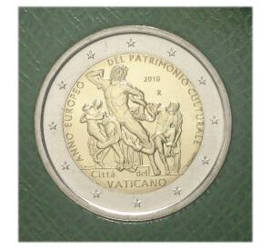 2 евро 2018 года Ватикан «Европейский год культурного наследия» (в буклете) — Фото №1