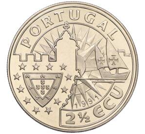 2 1/2 экю 1991 года Португалия «Европа и Новый Свет — Генрих Мореплаватель» — Фото №2