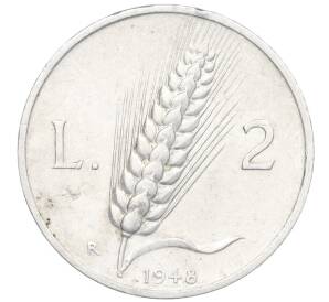 2 лиры 1948 года Италия — Фото №1