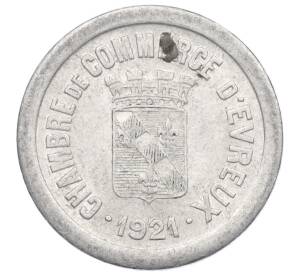 5 сантимов 1921 года Франция — город Эвре (Нотгельд) — Фото №1